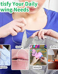 Large Sewing Kit for Adults, 235 Pcs Needle and Thread Kit with Basic Sewing Supplies and Accessories for Travel Small Fixes, Emergency Repairs, Hand Sewing, Beginners, Starter