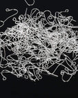 KISSPAT Silver Earring Hooks for Jewelry Making, 200 Pcs Sterling Silver Earring Hooks Ear Wires Fish Hook Hypoallergenic Earring Making Supplies Findings
