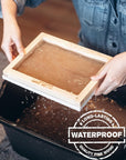 Waterproof Paper Making Screen Kit to Craft Your Own Handmade A5 Paper: Wood Deckle, Mesh Screen, Plastic Grid, Confetti, Sponge, 4 Couch Felts & Video Instructions…