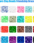 Clay Beads Bracelet Making Kit, 3800Pcs Polymer Flat Beads for Jewelry Making Heishi Beads for Friendship Bracelet Kit with Charm Kit for DIY Crafts Gifts for Girls Age 6-12