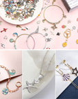 500Pcs Charms Bulk Wholesale Assorted Gold Plated Enamel Pendants Earring for Bracelet Necklace DIY Jewelry Making Craft Supplies