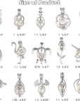 Pearl Bead Cages Pendants Necklace Charms for Adults Women DIY Jewelry Making Aromatherapy Diffuser Necklace Lockets Metal Charms for Crafts