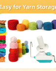 Yarn Ball Winder, Convenient Yarn Winder for Yarn,Yarn Swift and Ball Winder Combo with Easy Installation for Yarn Storage +1 Set 4 Size Pompom Maker+20 Pieces Stitch Knitting Needles+1 PCS Scissors