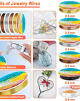 Jewelry Wire Wrapping Jewelry Making Supplies Kit, Ring Sizer Measuring Tools Kit with Tools, Ring Craft Wires, Jewelry Findings for Rings Repair