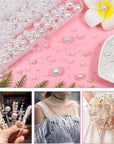 1400Pcs White Pearl Beads for Jewelry Making 3Mm to 14Mm Plastic Pearl Beads Loose round Faux Pearl Beads with Holes for DIY Crafts Earring Necklace Vase Filler and Home Decoration