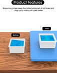 Resin Leveling Table, 16" X 12" Adjustable Resin Table with Silicone Mat, Resin Accessories, Multipurpose Leveling Table for Resin Molds, Paint Projects, Acrylic Pouring Tool (Blue)