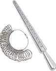 Ring Sizer Measuring Tool Ring Mandrel Measurement Tool Measure Ring Size Finger Sizing Set Metal Gauge US Size 1-13 Jewelry Sizers Kit of 27 Pieces