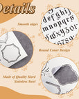 8 Pcs 4 X 7 Inch Stainless Steel Stencils Stencils Alphabet Number Stencils for Journaling Metal Stencils Bookmark Vintage Flower Vines Stencils for DIY Engraving Painting (Stylish Style)