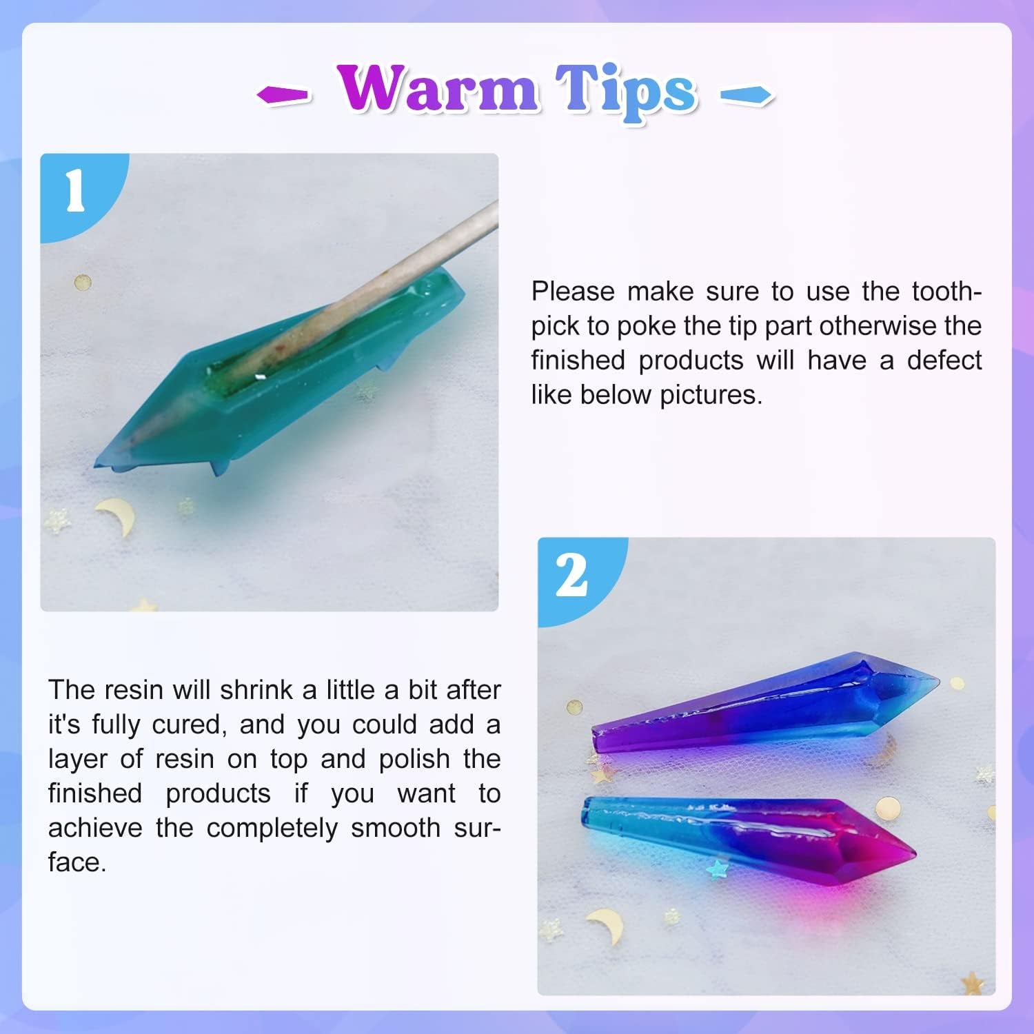 Resin Molds 18Pcs Pendulum Crystal Molds for Resin, Silicone Molds for Resin,Multi-Facet Resin Jewelry Molds for Quartz Crystals Pendants, Resin Necklace,Uv Resin