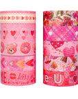 10 Rolls Valentine'S Day Washi Tape, Decorative Tape for Lovers Wedding Anniversary Bullet Journal, Planner, DIY Arts & Crafts, Scrapbooking (Sweet)