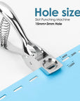 Hole Punch Slot Punch Badge Hole Punch for ID Cards,Hand Held,No Burrs Holes,One Slot Hole Puncher for ID Badges Hole Punch for Badge,Metal Hole Punch for ID Cards,Badge Holes,15Mm X 3Mm Hole