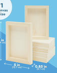 6 Pack Unfinished Wood Panels for Painting, Wooden Canvas for Arts and Crafts (5X7 Inches)