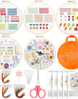 5 Set Embroidery Stitches Practice Kit, Embroidery Kit for Beginners with Embroidery Patterns, Beginner Embroidery Kit, Embroidery Kits for Adults, Hand Embroidery Kit for Kids