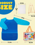 48 Pieces Art Painting Supplies for Toddlers and Kids with 12 Paint Brushes, 10 Painting Canvas, 2 Tabletop Easels, 2 Art Smocks, 18 Acrylic Painting Colors, Paint Palettes, Presents for Kids