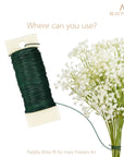 Floral Wire 38 Yards Paddle Wire 22 Gauge Florist Wire Wreath Wire for Wreath Making Craft Floral Flower Arrangements Garland