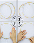 5 Pieces Embroidery Hoops Bamboo Circle Cross Stitch Hoop Ring 5 Inch to 10 Inch for Embroidery and Cross Stitch