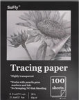 Tracing Paper 8.5X11 Inch, 100 Sheets Transparent Vellum Paper for Tracing Pads, 38Lb/60Gsm Translucent Tracing Paper for Pencil, Marker and Ink - Trace Images, Sketch, Preliminary Drawing, Overlays.