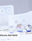 Silicone Ball Mold, 3Pcs Resin Epoxy Mold, Universe Spheroid Moulds, Orbs Pendant Casting Molds for UV Resin Crafts, DIY Jewelry Making