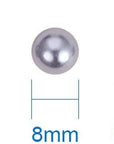 690Pcs Half round Pearl Beads 6 Sizes Flat Back Pearl Cabochon Faux Pearl Beads for DIY Scrapbook Phone Case Wedding Decor Hair Accessory Nail Art, Gray, 4/5/6/8/10/12Mm
