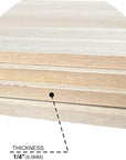 4 Pack Veneered MDF Double Sided Paulownia Wood,Mdf Core,6.4Mm 1/4Th Inch, 10"X16" Unfinished Wooden Canvas Boards Signs for Engraving Painting Crafts