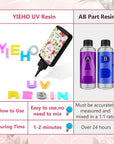 300G UV Resin Kit with Light-Upgraded Crystal Clear Hard UV Curing Premixed Epoxy Resin Starter Supplies for Art Craft Beginner Jewelry Making with Lamp