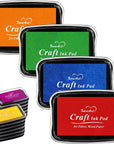 Large Finger Ink Pads for Kids Washable Craft Ink Stamp Pads, 16 Color DIY for Rubber Stamps, Paper, Scrapbooking, Wood Fabric, Best Gift for Kids(3.27"X4.39")