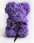 Valentine's Day Gift Rose Bear Eternal Flower Rose Teddy Bear PE Foam Bear 25cm Valentines Day