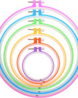- Embroidery Hoops Set, 6 Pcs, 3.4 Inch to 10.2 Inch, Assorted Colors, Plastic Embroidery Hoop, Cross Stitch Hoops, Embroidery Rings, Cross Stitch Plastic, Sewing Rings Hoops.