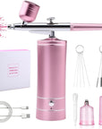 Cordless Airbrush Set - Portable Rechargeable Airbrush Kit with Compressor, Auto Handheld Air Brush Gun Sets for Makeup, Nail Art, Cake Decor, Model Painting, Barber, Tattoo