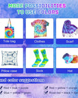 Tie Dye Kit 32 Color All-In-One Clothing Dye Kit, Permanent Fabric Dye Kit for Kids, Adults, Large Group Handmade Party Activity, DIY Bright Neon Tye Dye Kit
