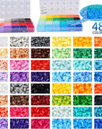 Mini Fuse Beads 24000 Mini Melty Beads 48 Colors Mini Iron Beads Compatible Mini Perler Beads Mini Hama Beads, 2.6Mm Mini  Beads