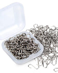 100 Pcs Small S Hooks for Hanging Mini Ornament Hooks 0.55 Inch Mini S Hooks Metal Tiny S Wire Hooks Connectors Miniature Hooks Hanger Ornament for Christmas Tree DIY Crafts Jewelry (Silver)