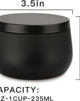 8Oz Candle Tins 24 Pieces,Candle Jars Candle Containers with Lids, 8 Oz, for Candles Making, Arts & Crafts, Storage, and Gifts (Black 12Pcs+Gold 12PCS)