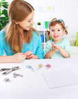 181Pcs Shrinking Plastic Sheets Kit Includes 20 Shrinking Film Art Paper and 161 Pcs Shrinkles Keychains Making Accessories for Kids Craft and Art Supplies