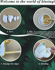 Kintsugi Repair Kit Gold, Japanese Kintsugi Kit to Improve Your Ceramic, Repair Your Meaningful Pottery with Gold Powder Glue, Perfect for Beginners Restoring Meaningful Gifts