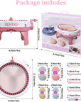 Knitting Machines, 48 Needles Knitting Loom Machine with Row Counter, Smart Weaving Loom round Spinning Knitting Machines,  DIY Knitting Board Rotating Double Knit Loom Machine Kit