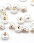 10Mm Mushroom Semicircle White Faux Pearl Buttons for Sewing, Shirts, Skirts, Wedding Dresses, Jewelry Decorations, DIY Crafts (40Pcs 10Mm(0.394Inch))