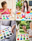 20 Well Watercolor Paint Tray Palette Pallet Acrylic Painting Mixing Plastic Artist Large Square Palette, 13 X 10 Inches, White, 1PCS