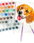 | Paint Your Photo by Number: Pets Edition | Customizable Kit | Printable Canvas | Custom Paint by Number Technology