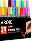36 Pack Acrylic Paint Pens——Writing on Any Material, Rock, Ceramics, Glass, Wood and More, Used for DIY Craft.