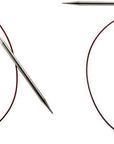 Red Lace Circular 32 Inch (81Cm) Stainless Steel Knitting Needle Size US 1 (2.25Mm) 7032-1