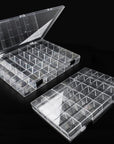 36 Grids Clear Plastic Organizer Box, Craft Storage Container for Beads Organizer, Art DIY, Crafts Jewelry Storage, Fishing Tackles, Rock Collection, 1 Pack