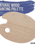11.8" X 19.8" Extra Large Wooden Oval-Shaped Artist Painting Palette with Thumb Hole - Wood Paint Color Mixing Tray - Easy Clean, Mix Acrylic, Oil, Watercolor