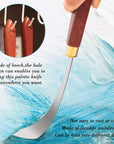 Painting Knife Set Painting Mixing Scraper Stainless Steel Palette Knife Painting Art Spatula with Wood Handle Art Painting Knife Tools for Oil Canvas Acrylic Painting (2 Pieces)