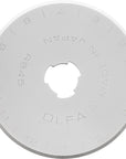 45Mm Rotary Cutter Replacement Blades, 5 Blades (RB45-5) - Tungsten Steel Circular Rotary Fabric Cutter Blade for Quilting, Sewing, Crafts, and Scrapbooking Fits Most 45Mm Rotary Cutters