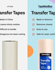 Clear Transfer Tape for Vinyl - 6" X 100' Roll, Made in USA, Vinyl Transfer Tape for Cricut & Silhouette Cameo, Medium to High Tack Transfer Tape for Cricut Vinyl Decals & Stickers