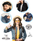Jeans Button Replacement No Sew:  24 Sets Metal Buttons for Pants - Instant Adjustable Button - Tighten Waist Size by 1 Inch or Extend an Extra Inch - Contains a Removable Screwdriver