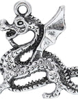 Halloween Charm Collections Antique Pendant Silver Gothic Skeleton Charms Halloween Christmas Jewelry Crafting Supplies Dragon Goth Skull Beads for DIY Bracelet