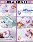 6 Sets Cross Stitch Kits for Kids Embroidery Kit for Beginners Embroidery Stitches Practice Kit Beginner Embroidery Kit Starters Cross Stitch Kits Stamped Needlepoint Kits for Beginners
