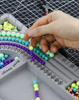 Bead Board for Jewelry Making Bead Tray Beading Supplies Flocked Design Necklace Maker Bracelet Making Trays Measurement Board Handmade DIY Craft Tools Kit with Jewelry Pliers